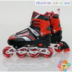 Ролики 0817 / 466-156 L /40-43/ ЦВЕТ КРАСНЫЙ