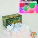 Гирлянда светодиодная 5 м, 20 разноцветных лампочек "ШАРЫ" 01228