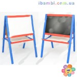 Мольберт бол."ИГРУША" синий с красным