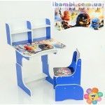 Парта школьная "Ниндзяго" ЛДСП ПШ 001 синяя
