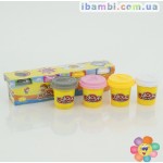 Тесто для лепки 6603-4 (250г, 4 цвета)