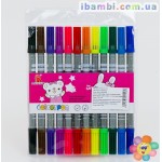 Фломастеры двусторонние 01508 -12шт в упаковке