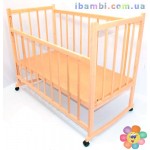 Кроватка-качалка деревянная №4 светлая