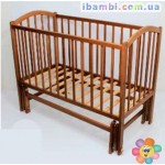Кроватка шарнир "Алинка" орех