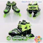 Ролики 0819 / 466-155 XS /28-31/ ЦВЕТ ЗЕЛЕНЫЙ 