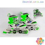 Ролики ST 9005 / 466-586 M/35-38/ зеленый,алюминиевая рама