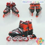 Ролики 0817 / 466-156 XS /28-31/  красные