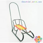 Санки СКАЗКА" ЗЕЛЕНЫЕ С РУЧКОЙ