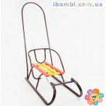 Санки СКАЗКА" КРАСНЫЕ С РУЧКОЙ