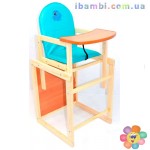 Стульчик мал кожзам №105 "Собачка" голубой