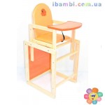 Стульчик мал кожзам №104 "Собачка" оранжевый