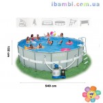 Каркасный бассейн 28334 белый (549х132)