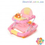Ходунки рыбка T-444 (6220) PINK  с качалко