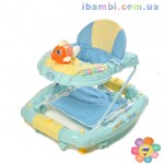Ходунки рыбка T-444 (6220) BLUE с качалко