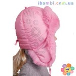 Меховая шапочка для девочки Dy-001 розовая