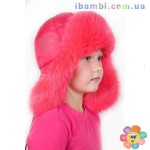 Меховая шапочка для девочки Xs-003 Коралловый