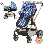 Коляска 6811-4,сине-черная