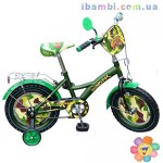 Велосипед детский 14 д. PT1433 Tank,хаки