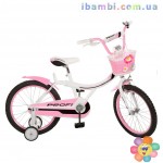 Велосипед детский 18 д 18BX406-3 бело розовый