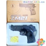 Пистолет металл на пульках ZM21